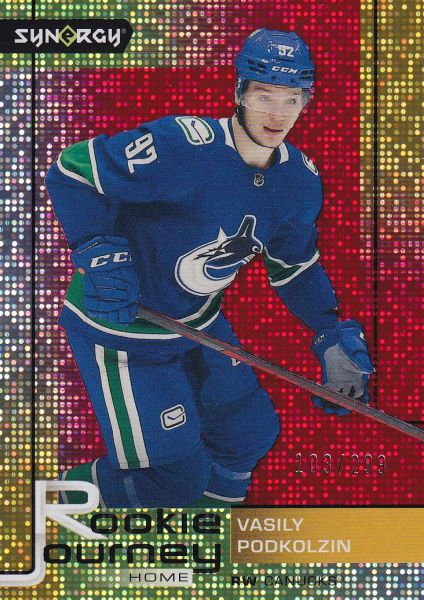 insert RC karta VASILY PODKOLZIN 21-22 Synergy Rookie Journey Home Red /299